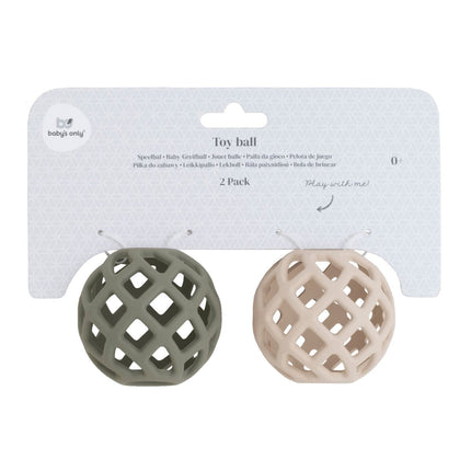 Speelbal urban green/warm linen - 2 - pack koop je bij Babywinkel