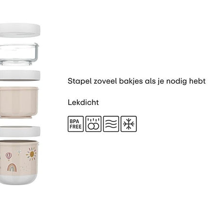 Stapelbare snackbox Mepal Mio 3 - delig - Fairy Garden - Babywinkel - 8720294049555