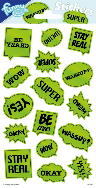 Stickervel Tekstballonnen Reflecterend - Babywinkel - 8718819313830