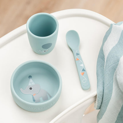 Stick&Stay first meal set Celebration Blue koop je bij Babywinkel