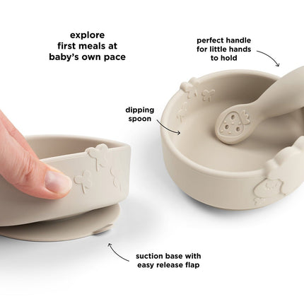 Stick&Stay learning meal set Sheepy Sand koop je bij Babywinkel