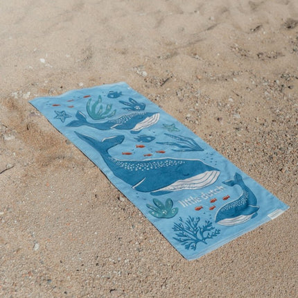 Strand handdoek Ocean World Blue koop je bij Babywinkel