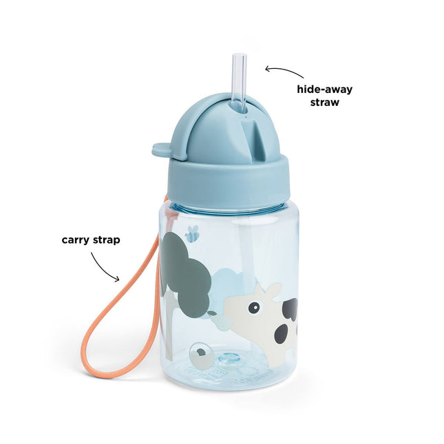 Straw bottle Tiny farm 280 ml - Babywinkel - 5712643055648