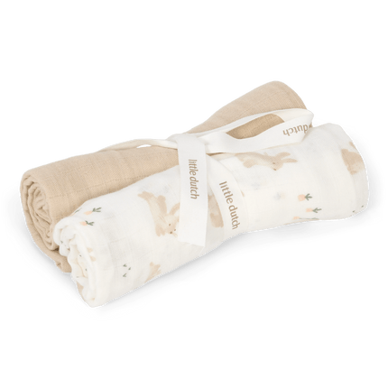 Swaddle doeken hydrofiel 70x70 - Baby Bunny - Babywinkel - 8721122585207
