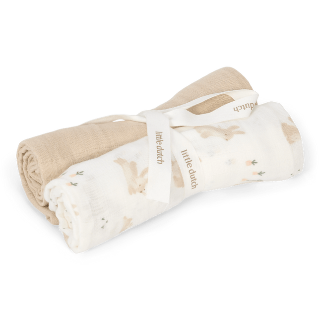 Swaddle doeken hydrofiel 70x70 - Baby Bunny - Babywinkel - 8721122585207