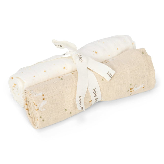 Swaddle doeken hydrofiel 70x70 - Little Goose - Babywinkel - 8721122584934