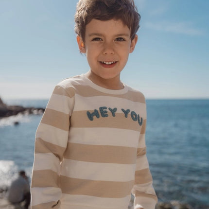 Sweater Biscuit Stripe koop je bij Babywinkel