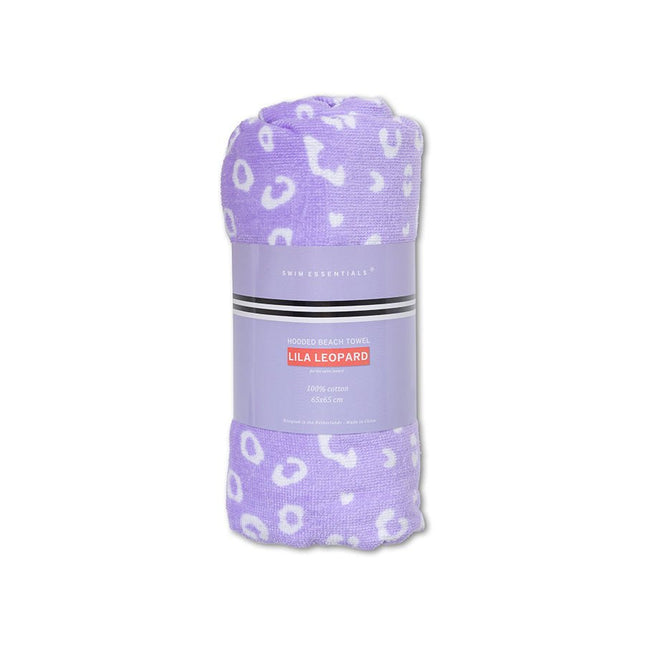 Swim Essentials Badcape Baby Lila Leopard - Swim Essentials - Babywinkel - 7432234144183