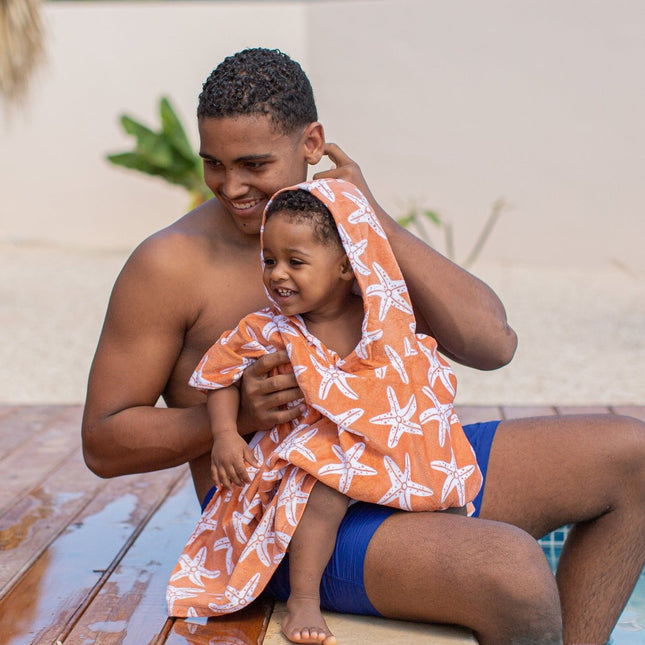 Swim Essentials Badcape Baby Luxe Beach Sea Stars - Swim Essentials - Babywinkel - 7432234090084