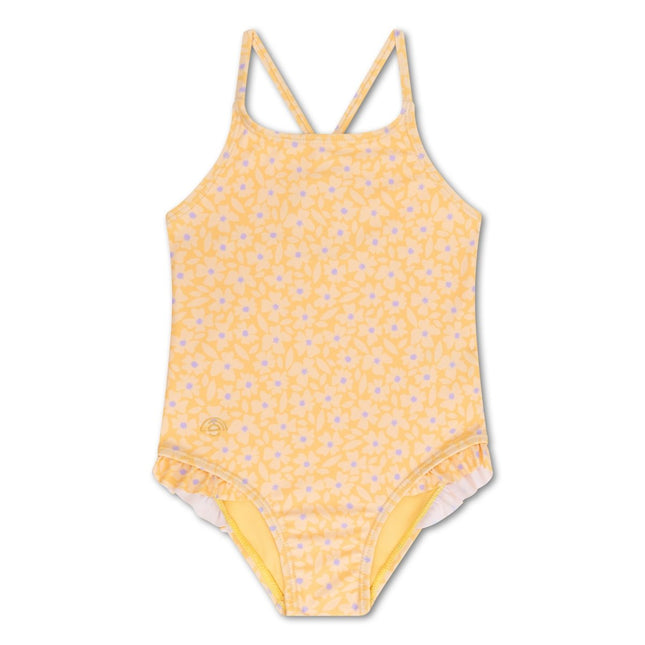 Swim Essentials Badpak Kind Florish Yellow - Babywinkel - 8721197412484