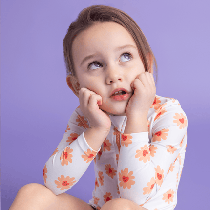 Swim Essentials Badpak Kind Flower Hearts Lange Mouwen - Swim Essentials - Babywinkel - 7432234120170