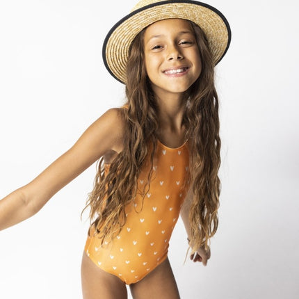 Swim Essentials Badpak Kind Hartjes Oranje - Swim Essentials - Babywinkel - 7432233961910