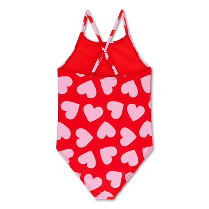 Swim Essentials Badpak Kind Hearts Red - Babywinkel - 8721197412453