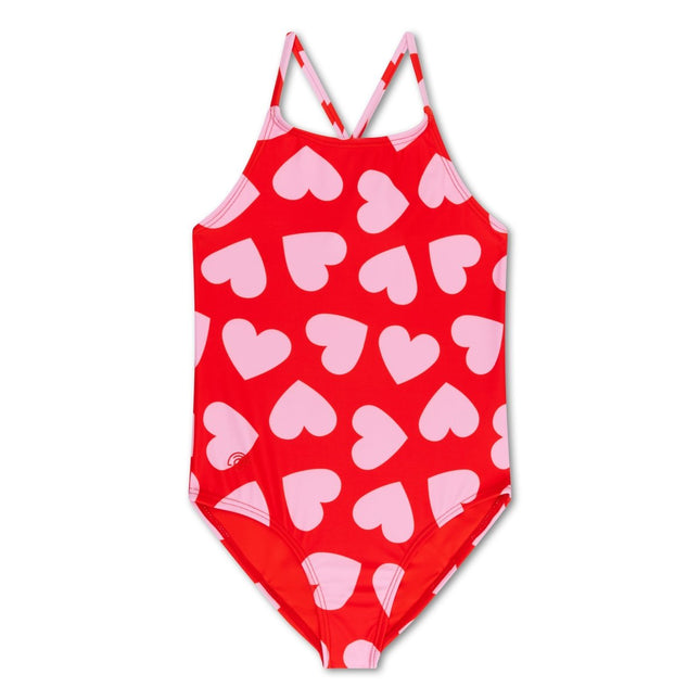 Swim Essentials Badpak Kind Hearts Red - Babywinkel - 8721197412453