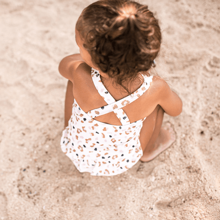 Swim Essentials Badpak Kind Panterprint Off White Kahki - Swim Essentials - Babywinkel - 7432233959955