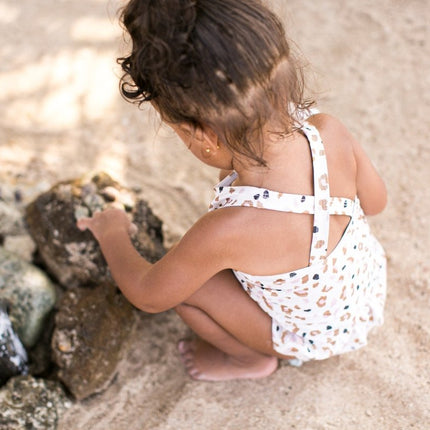 Swim Essentials Badpak Kind Panterprint Off White Kahki - Swim Essentials - Babywinkel - 7432233959955