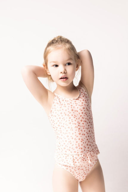 Swim Essentials Badpak Kind Panterprint Old Pink - Swim Essentials - Babywinkel - 7432233960937