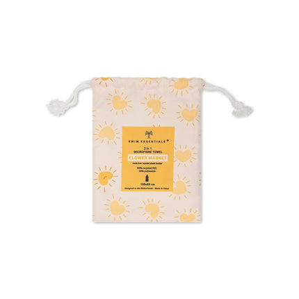 Swim Essentials Microvezel Strandlaken – Yellow Flower (135 × 65 cm) koop je bij Babywinkel