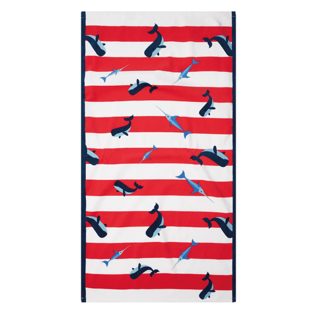 Swim Essentials Strandlaken Walvis Rood 135X65Cm - Swim Essentials - Babywinkel - 7432234190135