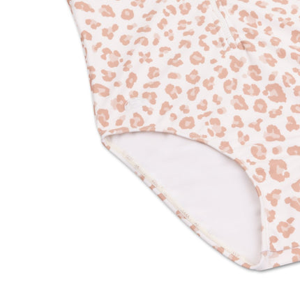 Swim Essentials Uv Zwempak Beige Leopard Rashguard Ruffle - Babywinkel - 8721197412163