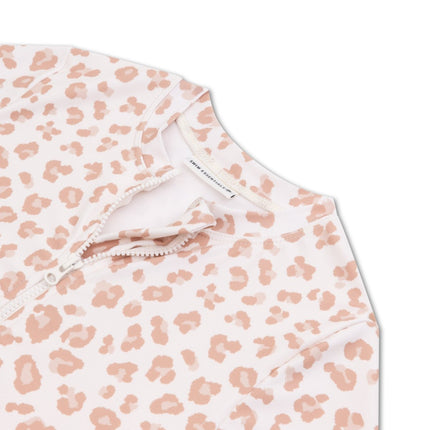 Swim Essentials Uv Zwempak Beige Leopard Rashguard Ruffle - Babywinkel - 8721197412163