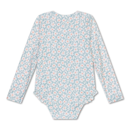 Swim Essentials Uv Zwempak Florish Green Rashguard Ruffle - Babywinkel - 8721197411760