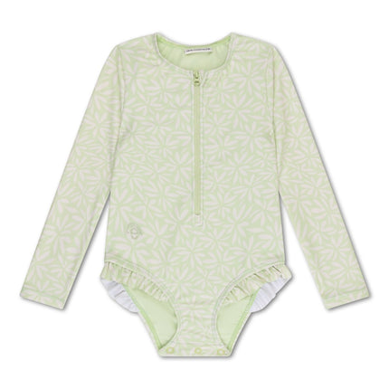 Swim Essentials Uv Zwempak Matcha Green Rashguard Ruffle - Babywinkel - 8721197412002