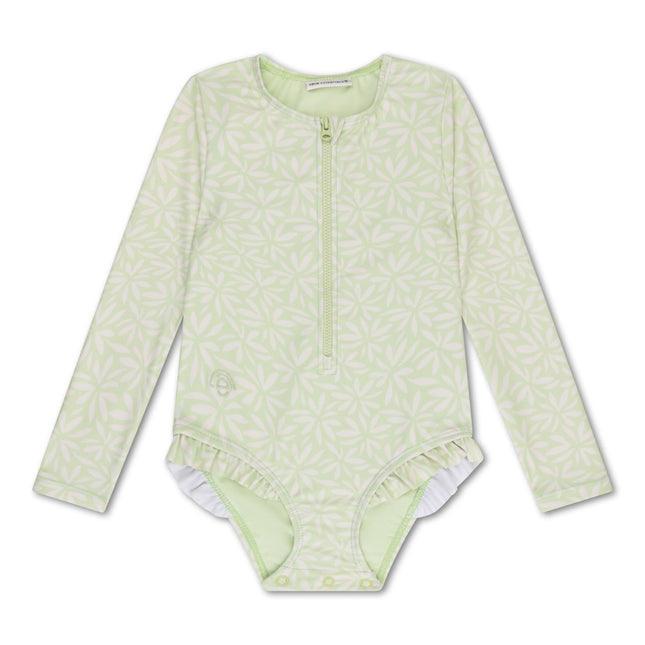 Swim Essentials Uv Zwempak Matcha Green Rashguard Ruffle - Babywinkel - 8721197412002