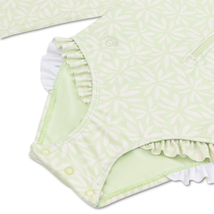 Swim Essentials Uv Zwempak Matcha Green Rashguard Ruffle - Babywinkel - 8721197412002