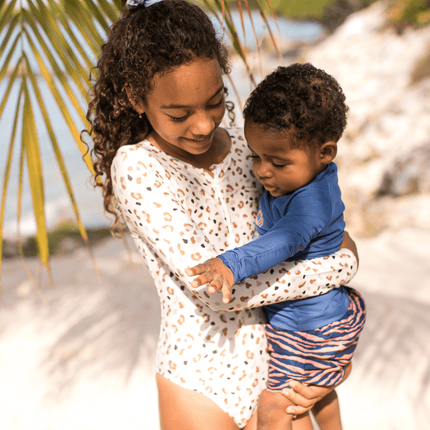 Swim Essentials Uv Zwempak Panterprint Off White Kahki - Babywinkel - 7432233952949