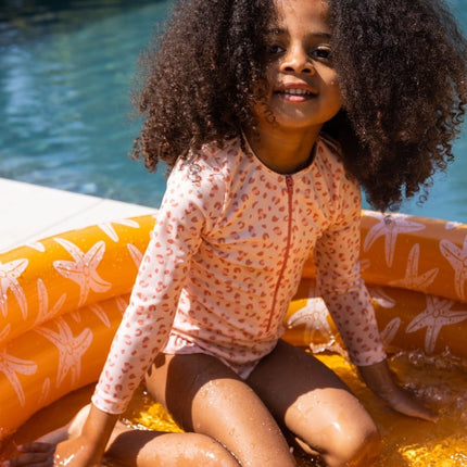 Swim Essentials Uv Zwempak Panterprint Old Pink Ruffle - Babywinkel - 7432233926971