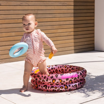 Swim Essentials Uv Zwempak Panterprint Old Pink Ruffle - Babywinkel - 7432233926971