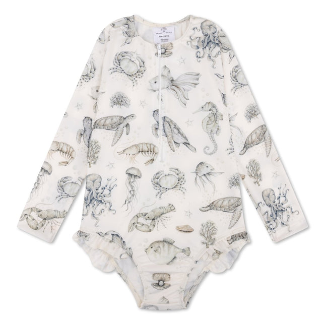 Swim Essentials Uv Zwempak Sea Life Rashguard Ruffle - Babywinkel - 8721197410923