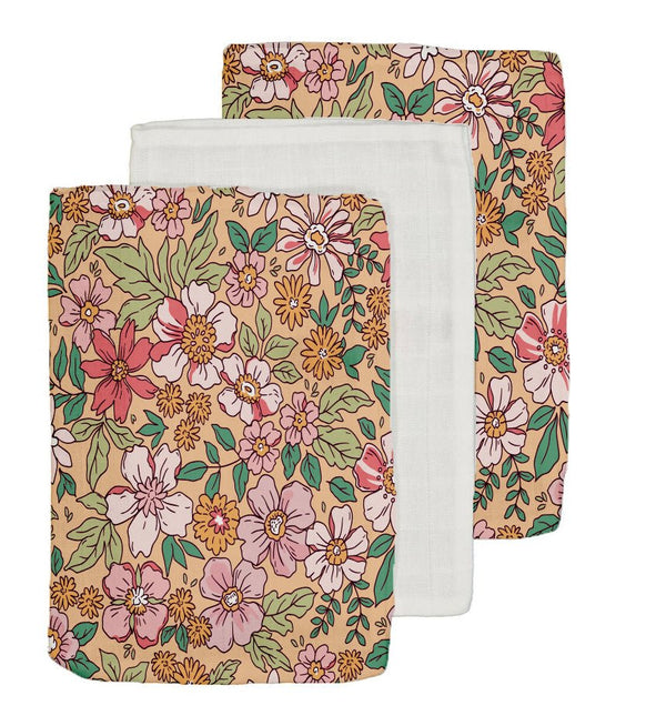 Swim Essentials Washandje Bloemen 20x15cm 3st - Swim Essentials - Babywinkel - 7432234091081