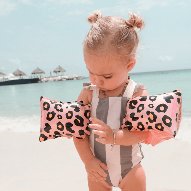Swim Essentials Zwembandjes Panterprint 0 - 2 Jaar Roze koop je bij Babywinkel