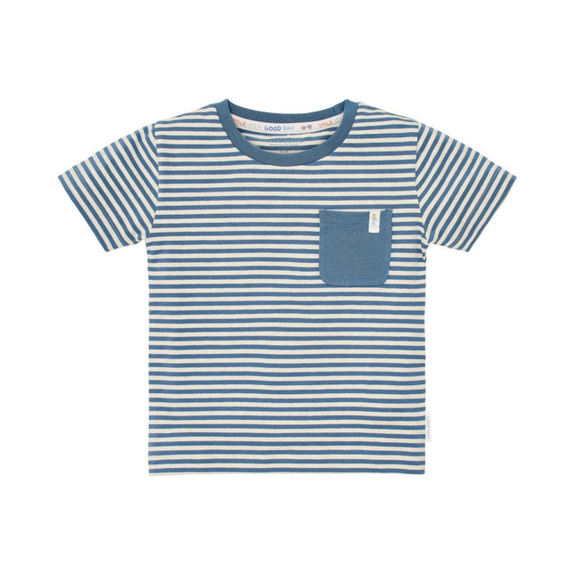T-shirt korte mouw Indigo Sand Stripe koop je bij Babywinkel