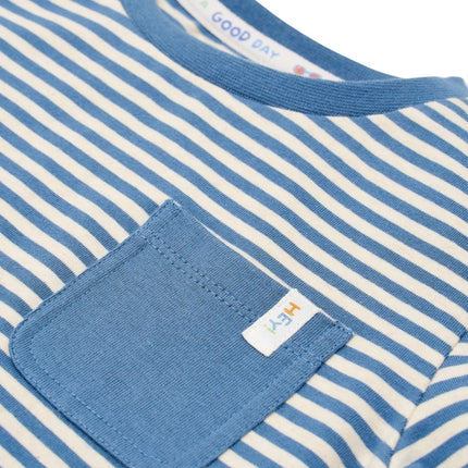 T-shirt korte mouw Indigo Sand Stripe koop je bij Babywinkel