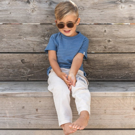 T-shirt korte mouw Indigo stripe koop je bij Babywinkel