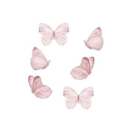That's Mine Muursticker Butterflies 6 Stuks Rose koop je bij Babywinkel