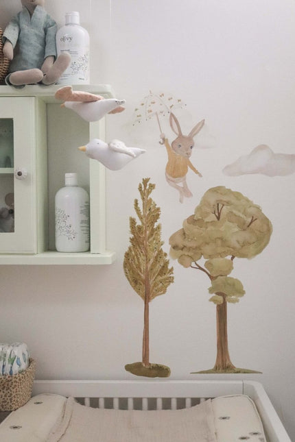 That's Mine Muursticker Emma The Umbrella Flyer Brown koop je bij Babywinkel