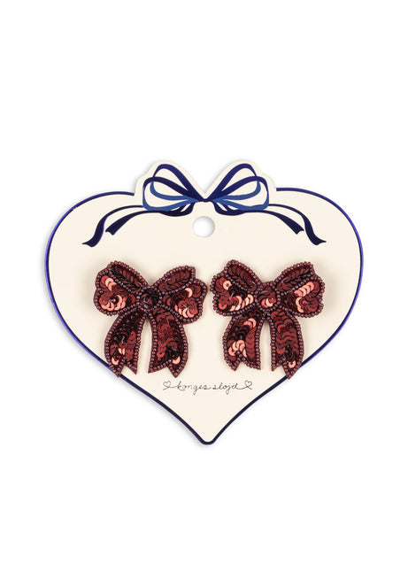 <tc>Konges Slojd</tc> Spinka do włosów Baby Bow Sequins Rio Red 2szt