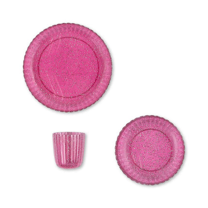 <tc>Konges Slojd</tc> Zestaw naczyń Glitter Sprakling Sangria 3 szt