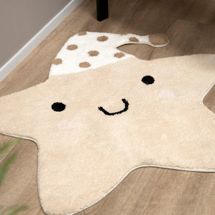 Vloerkleed ster Heaven clay/warm linen - 105x100 cm - Babywinkel - 8721052104646