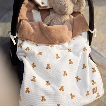 Voetenzak groep 0+ 3/5 punts gordel - Mini Teddy Bear koop je bij Babywinkel
