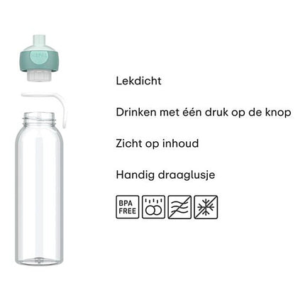 Waterfles pop - up Campus 500 ml - Cool mint - Babywinkel - 8720294056454