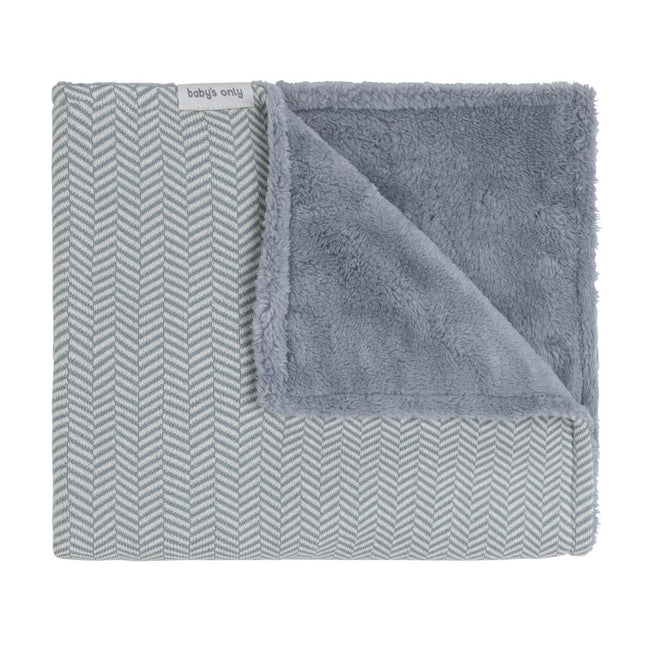 Wiegdeken teddy Dawn nordic blue/ecru - Babywinkel - 8721052101010