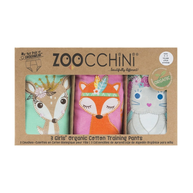 Zoocchini Oefenbroekje Girls Woodland Princesses Katoen 3st koop je bij Babywinkel